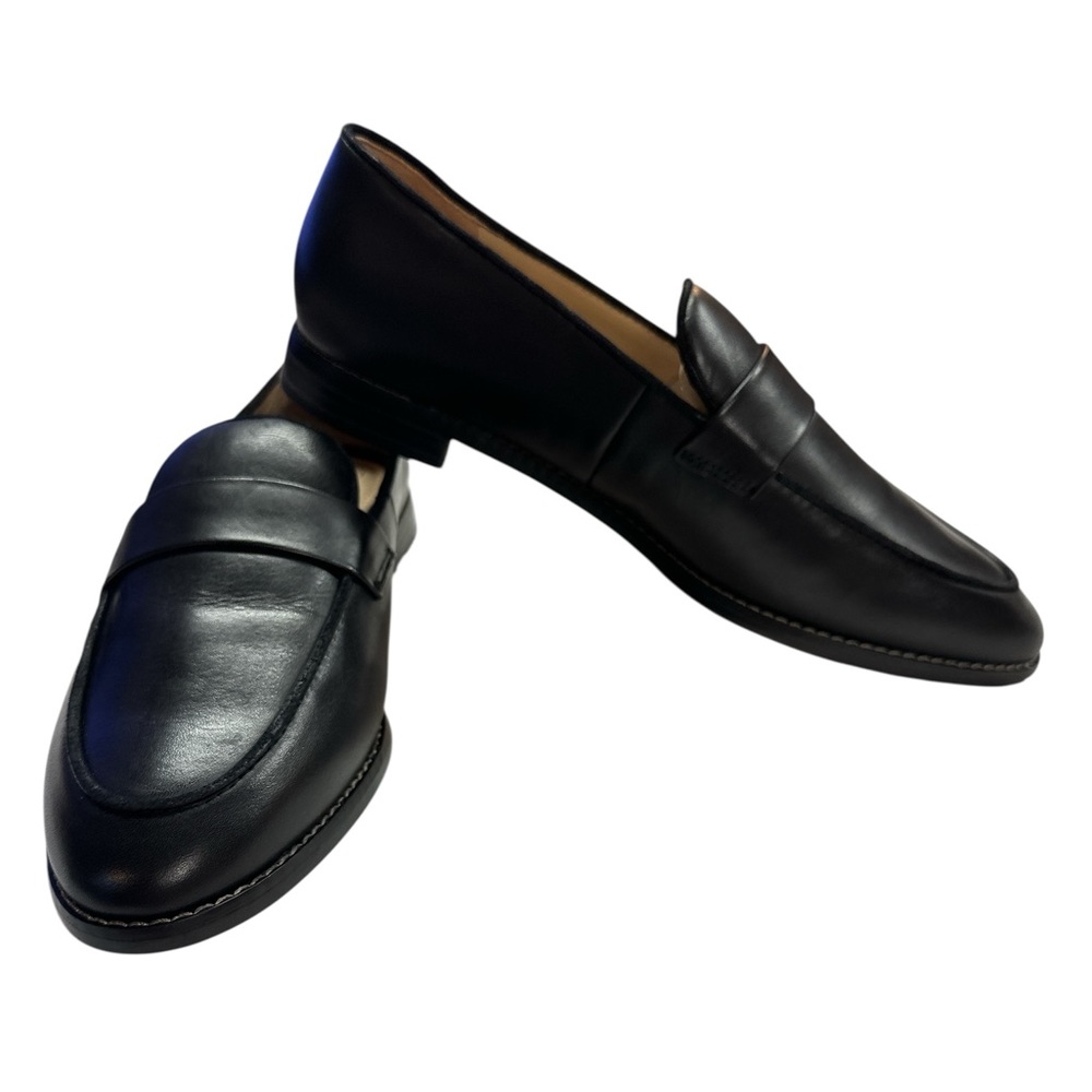 Franco Sarto L-Hudley Black Leather Slip-on Loafers NWOT 8.5M - Picture 2 of 8